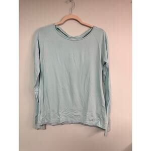 EUC! Under Armour Long Sleeve Open Back Training Top - Medium - Light Blue